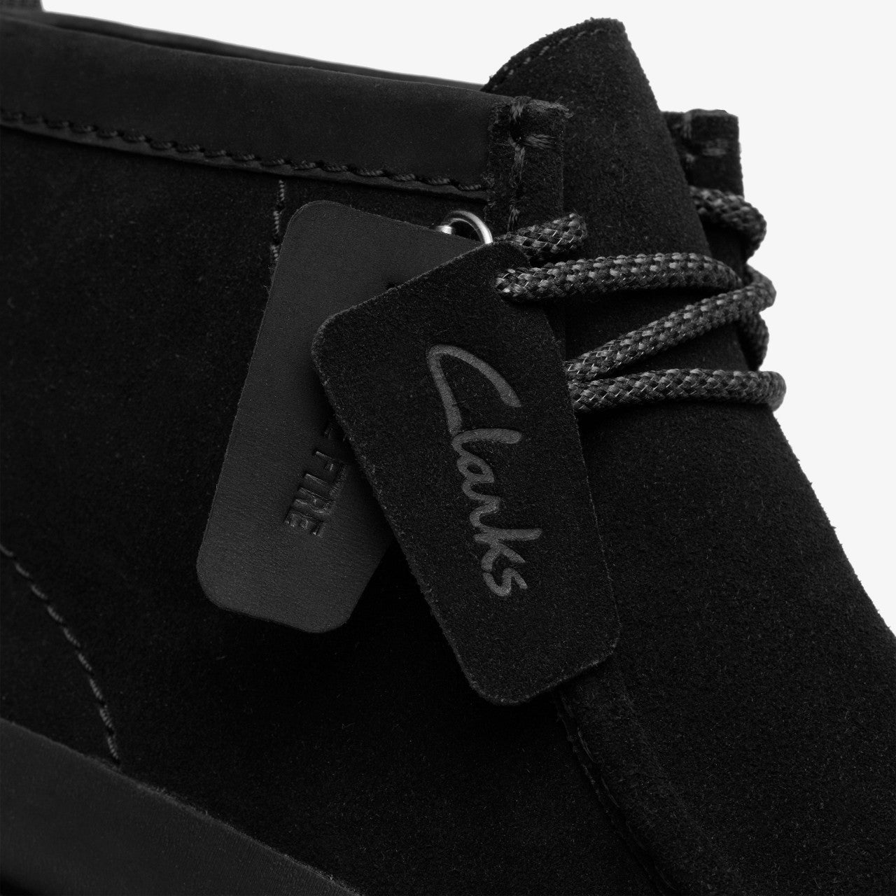 Wallabee FTR2 Hi Black Suede Clarks Men