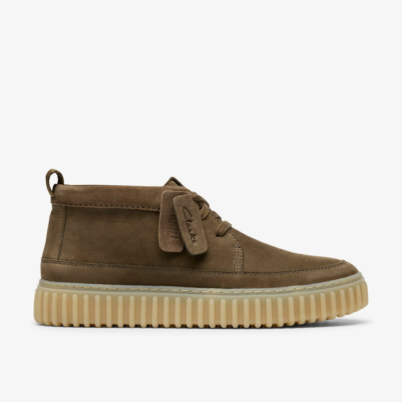 Torhill Lace Hi Khaki Nubuck Clarks Men