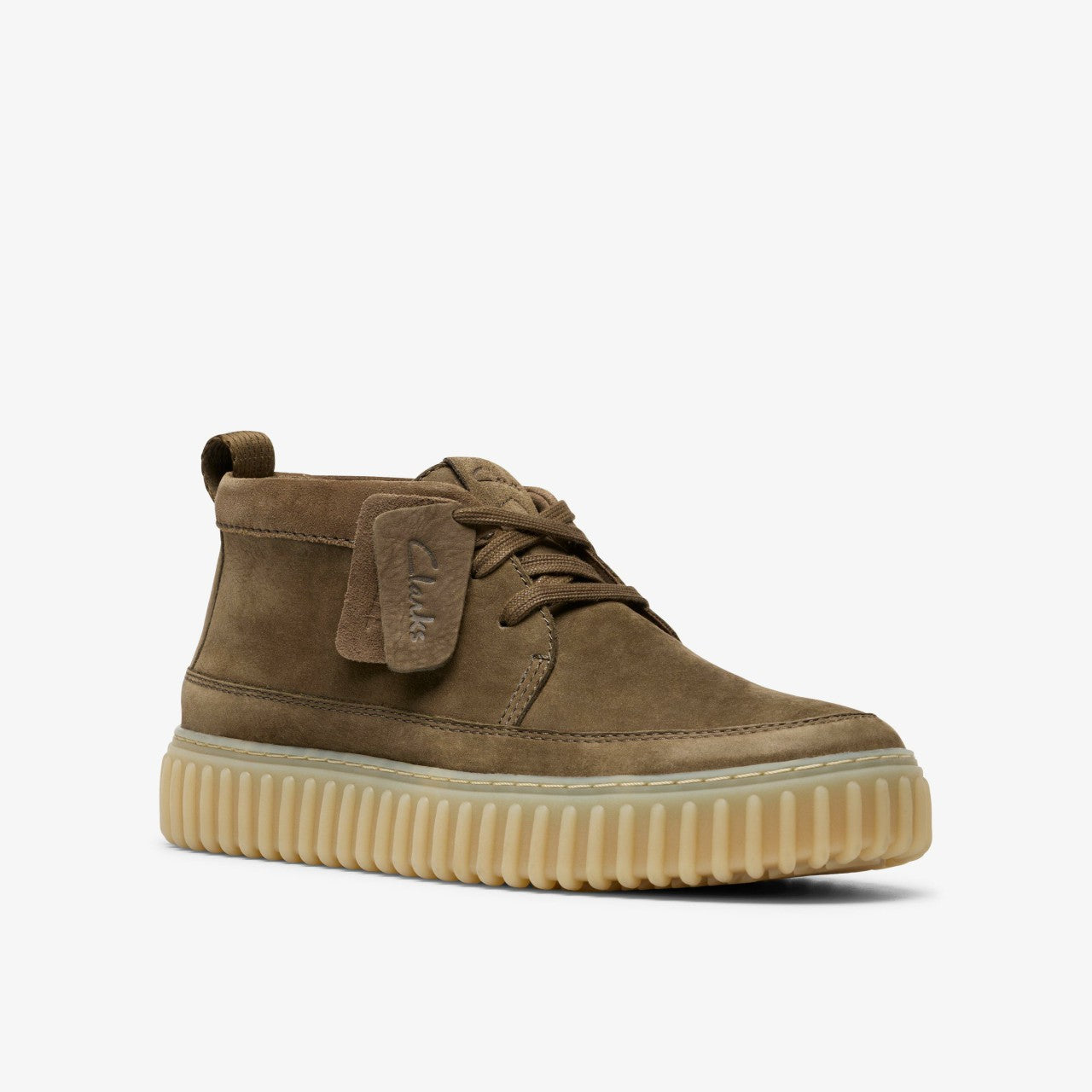 Torhill Lace Hi Khaki Nubuck Clarks Men