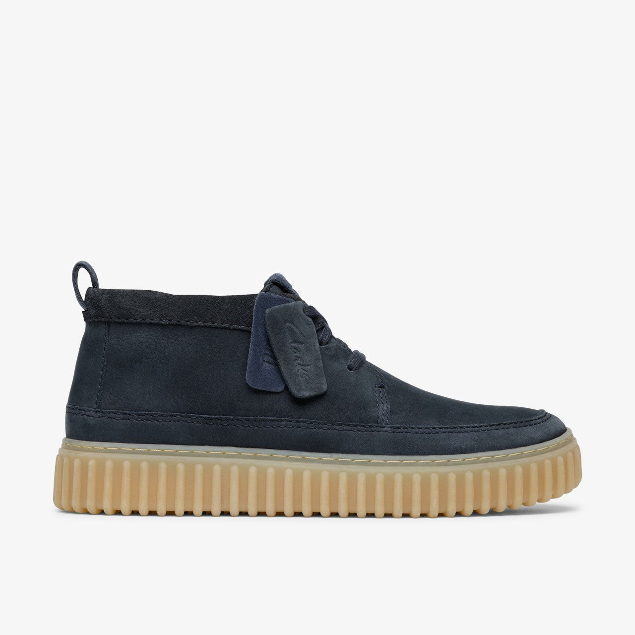 Torhill Lace Hi Navy Nubuck Clarks Men