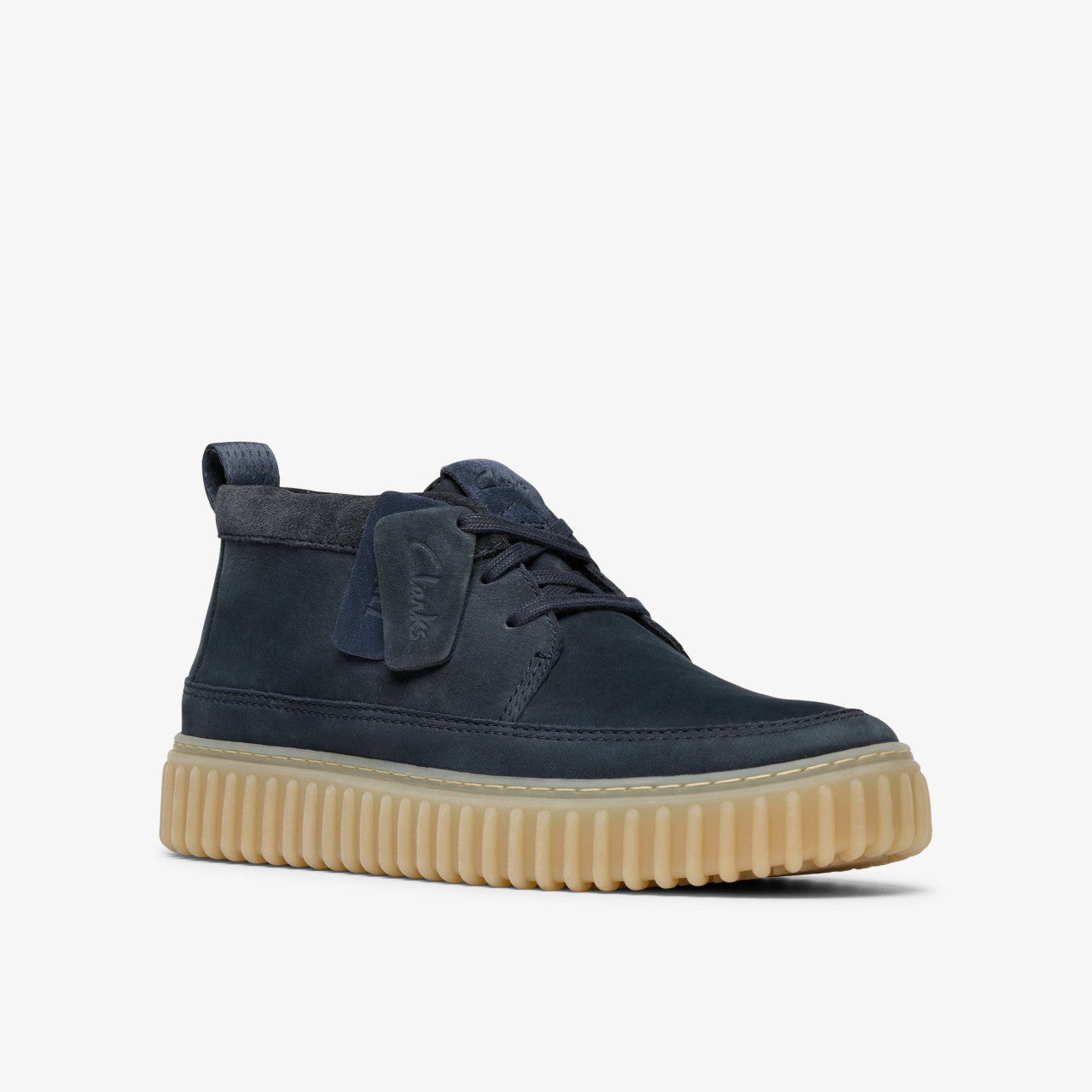 Torhill Lace Hi Navy Nubuck Clarks Men