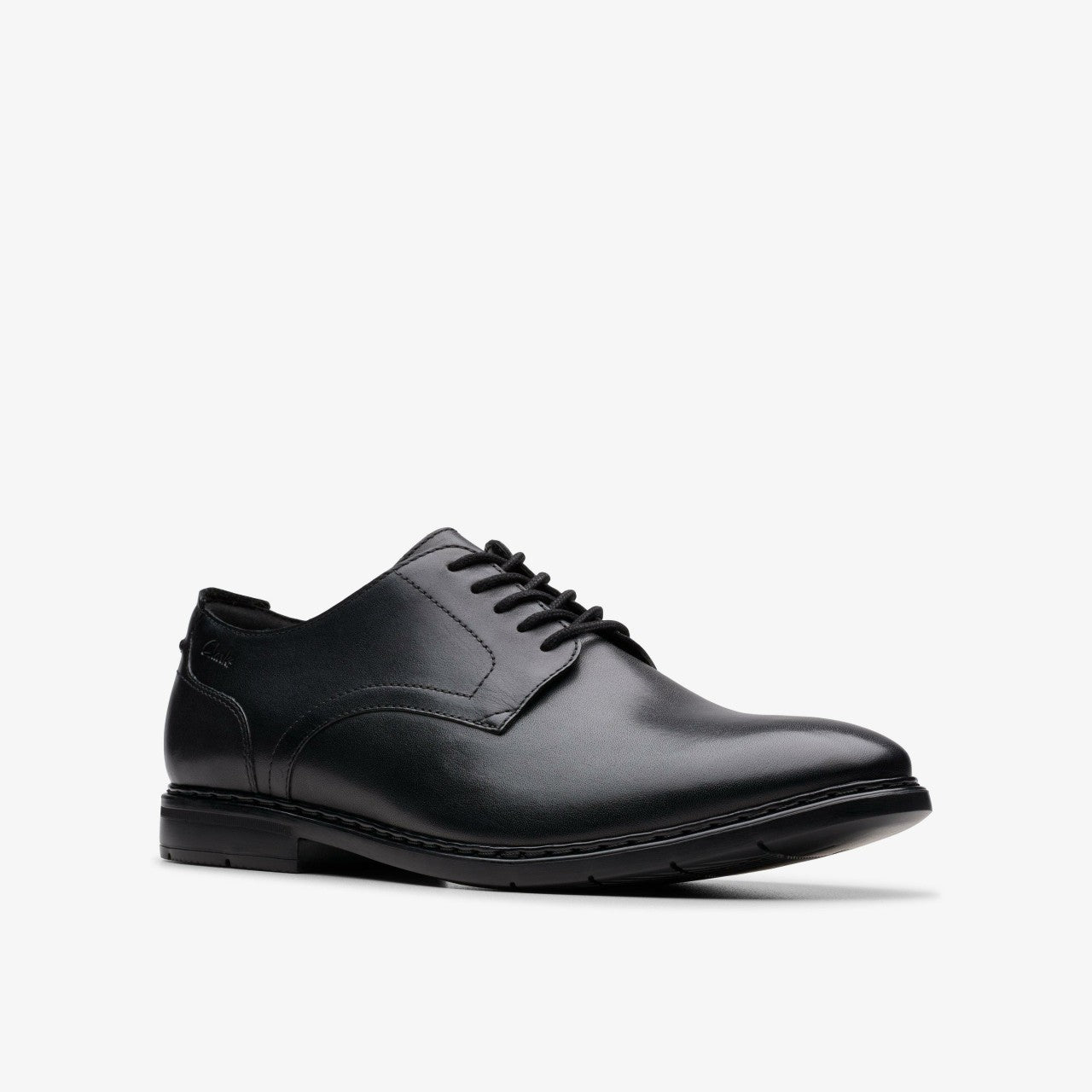 Banbury Derby Black Leather Clarks Men