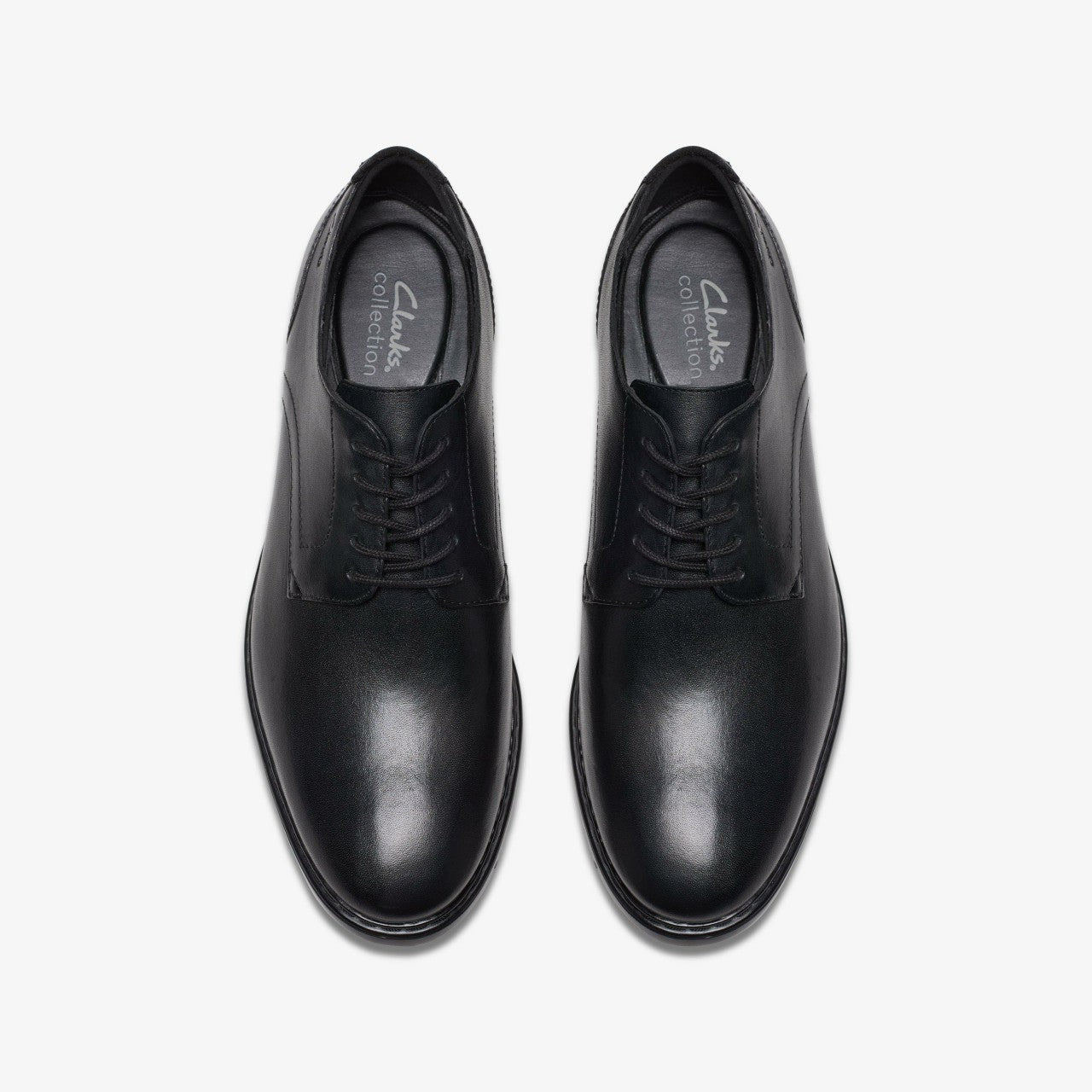 Banbury Derby Black Leather Clarks Men