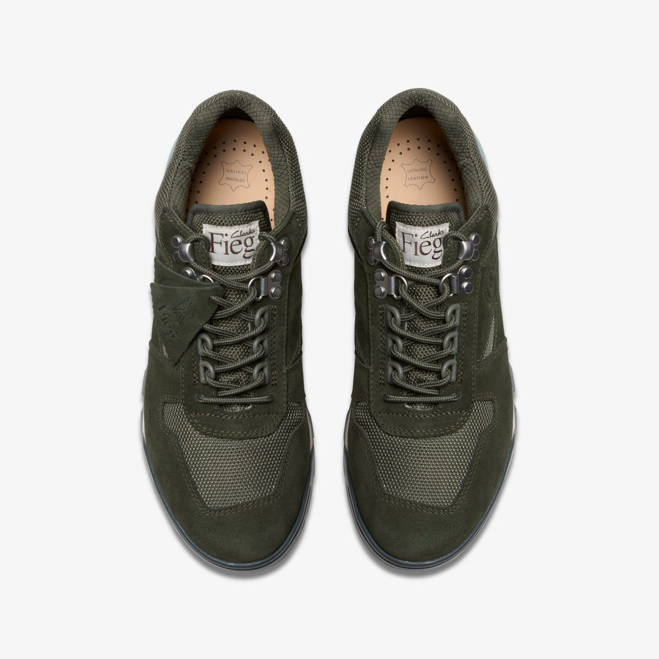 Laddow Dark Olive Combination Clarks Men