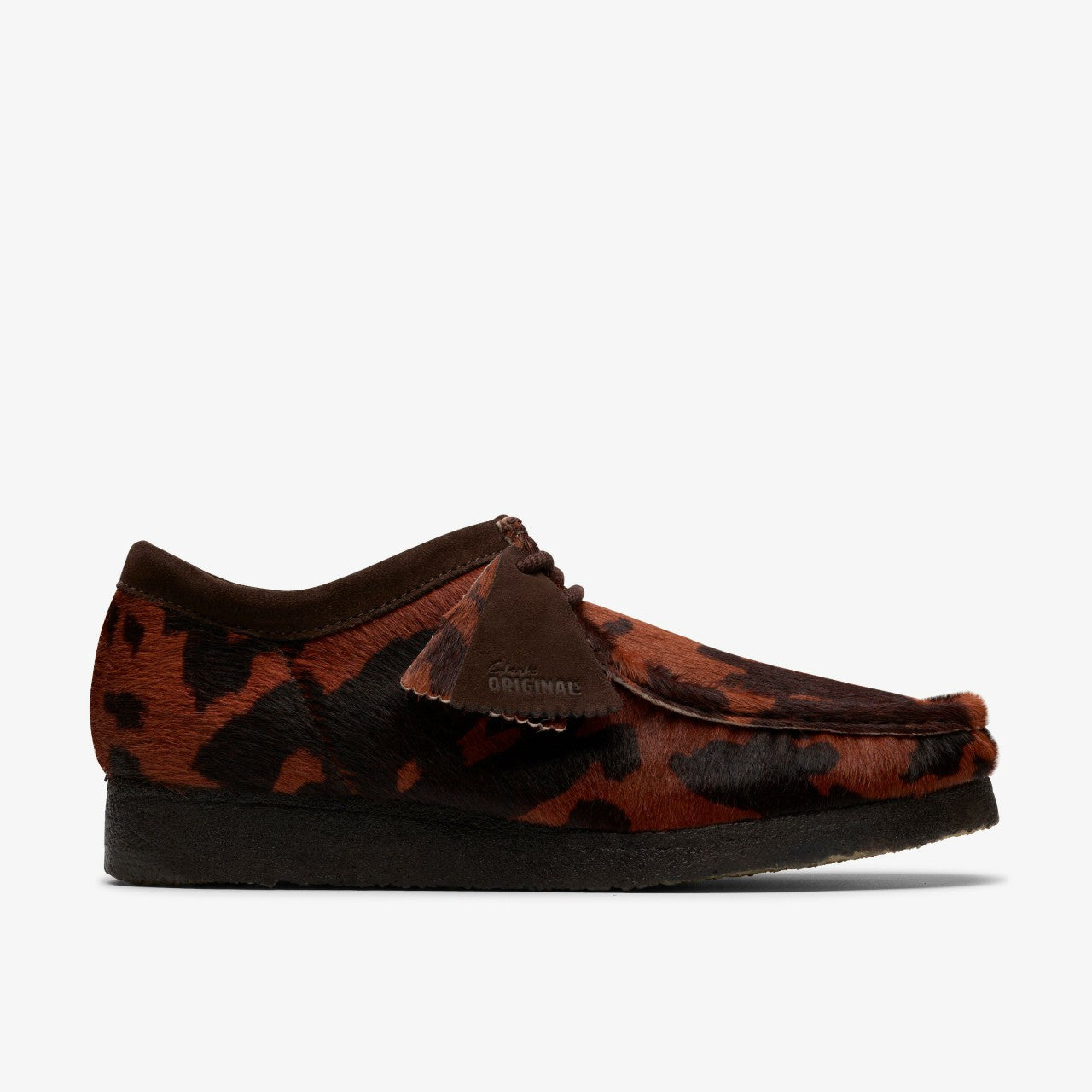 Wallabee Brown Cow Print Clarks Men