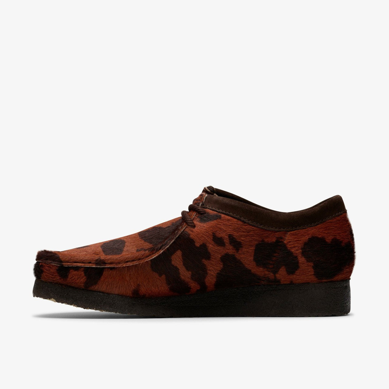 Wallabee Brown Cow Print Clarks Men