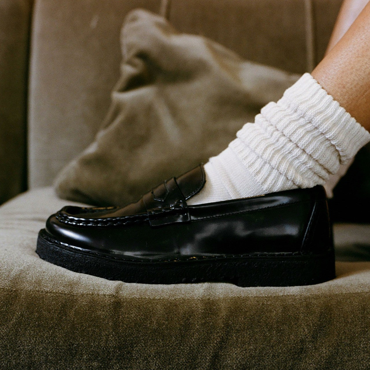 Nomad Loafer Black Patent Clarks Women
