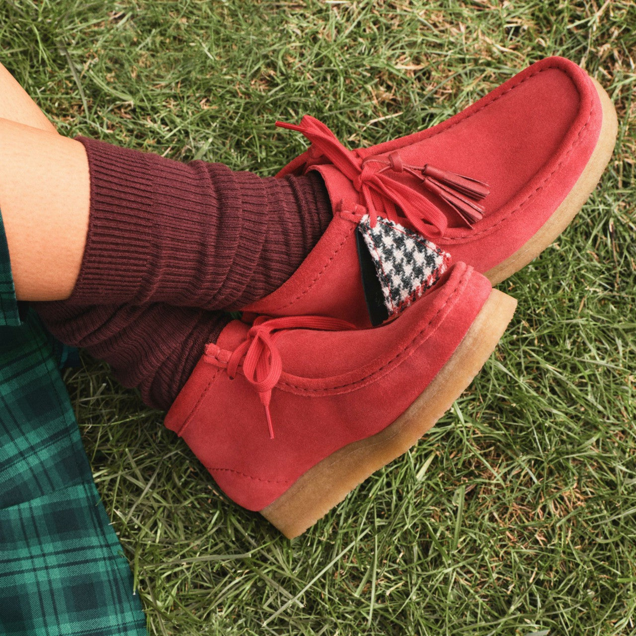 Wallabee Boot Red Suede Clarks Women