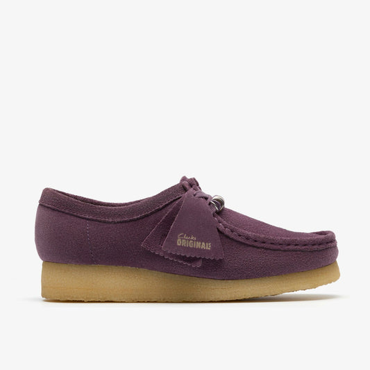 Wallabee Plum Suede Clarks Women