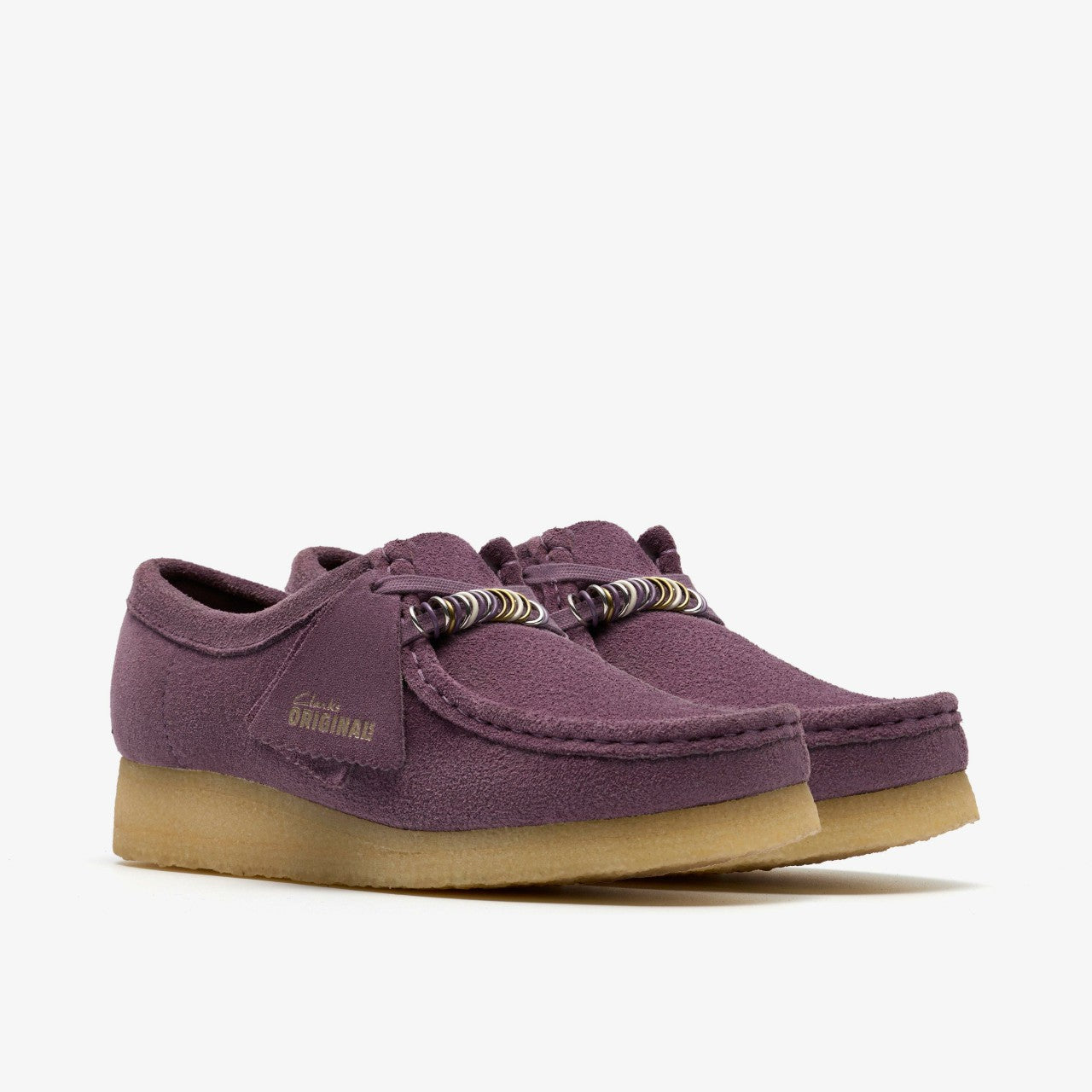 Wallabee Plum Suede Clarks Women