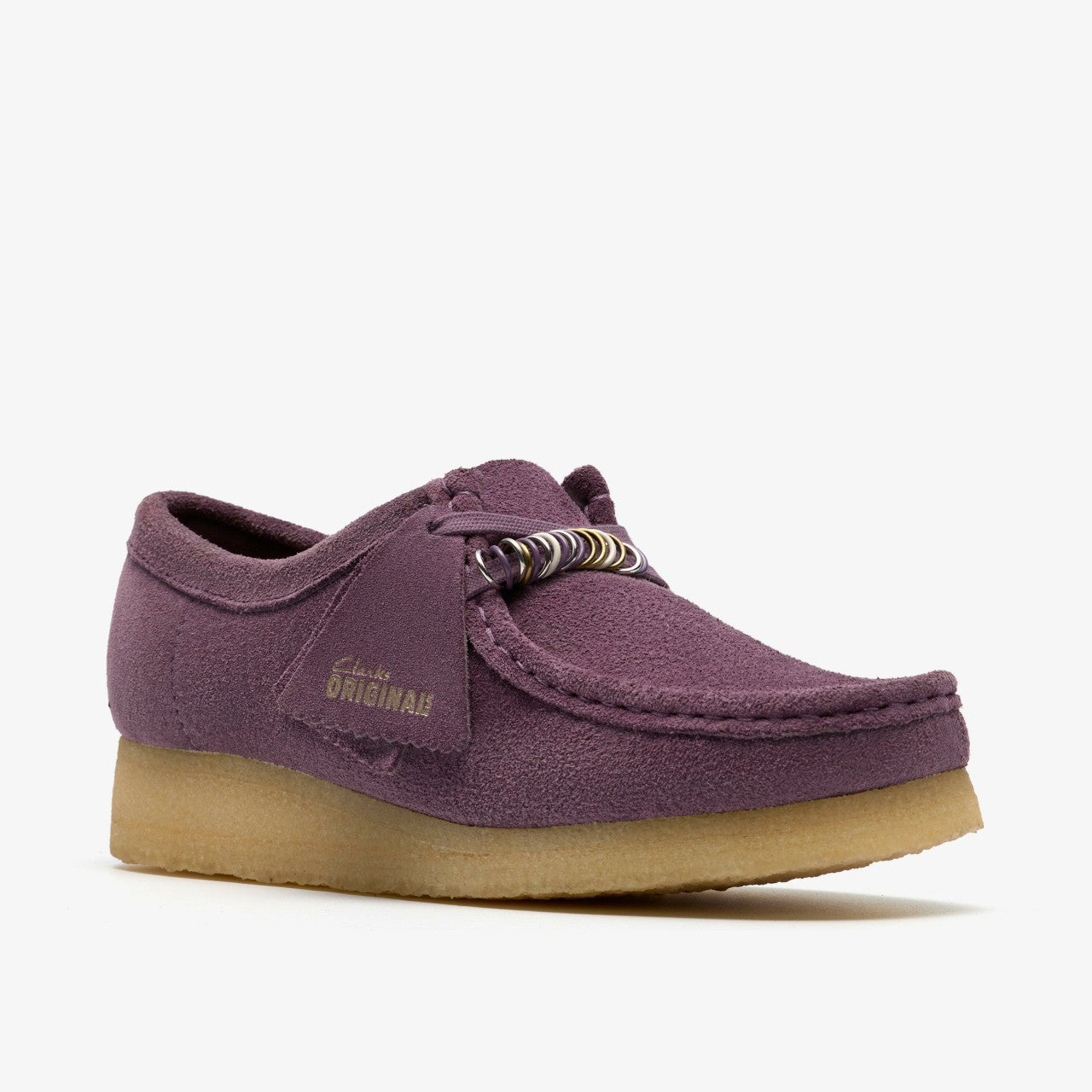 Wallabee Plum Suede Clarks Women