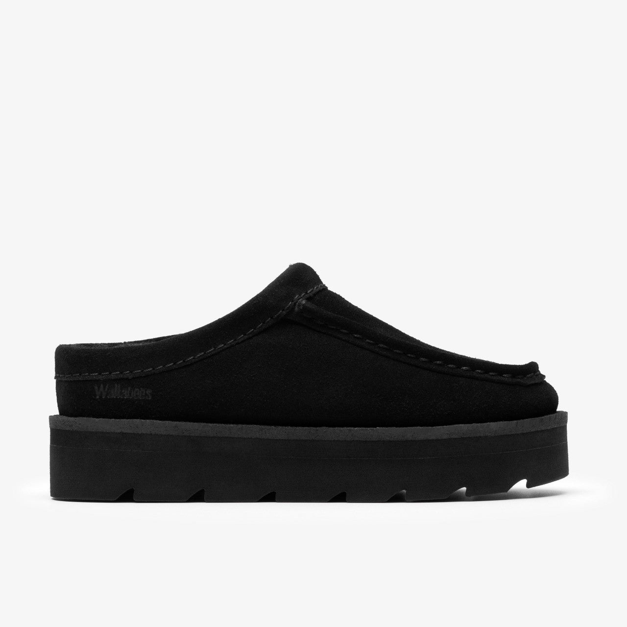 Meare Mule Black Suede Warmlined Clarks Women
