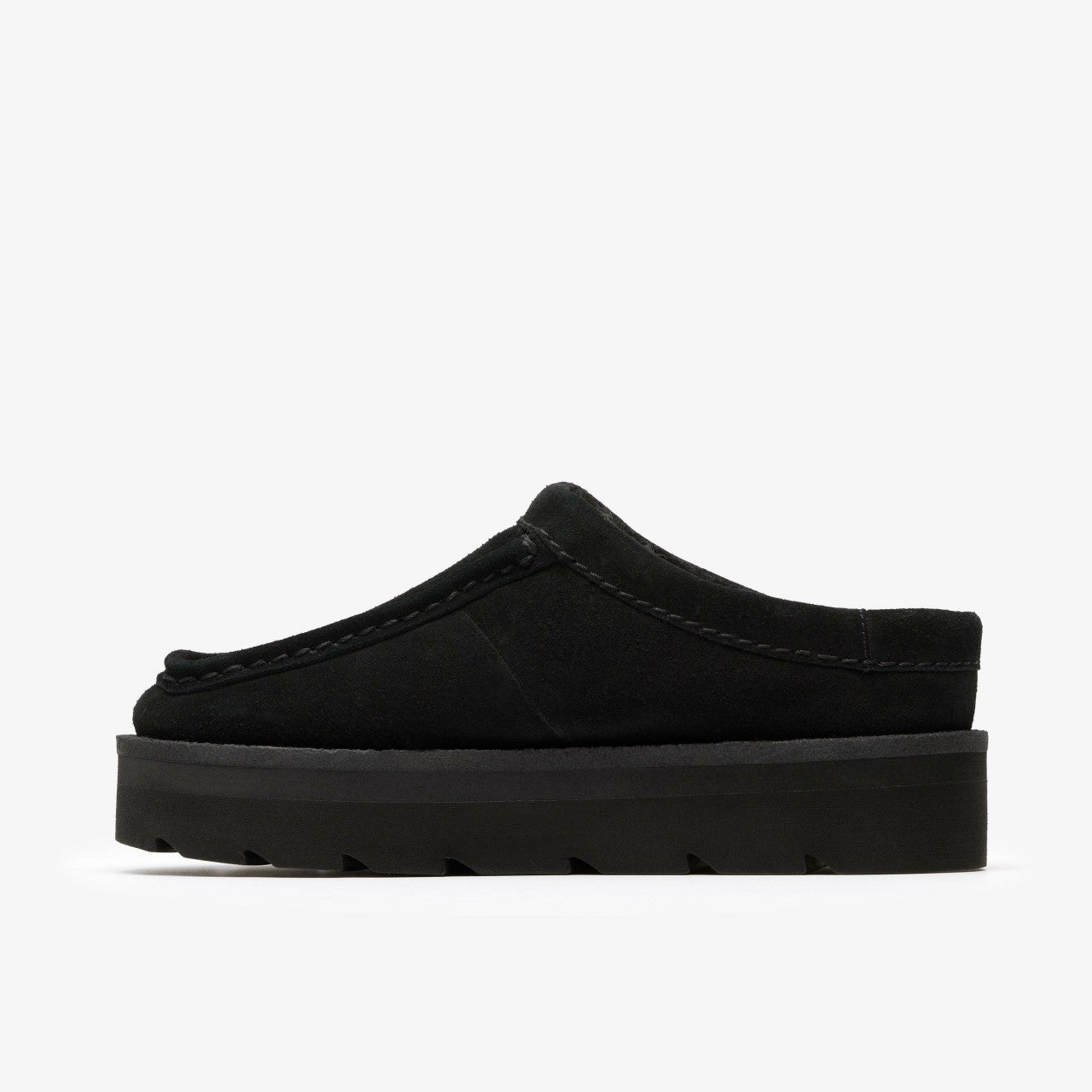 Meare Mule Black Suede Warmlined Clarks Women