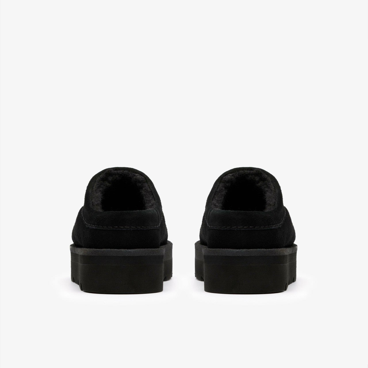 Meare Mule Black Suede Warmlined Clarks Women