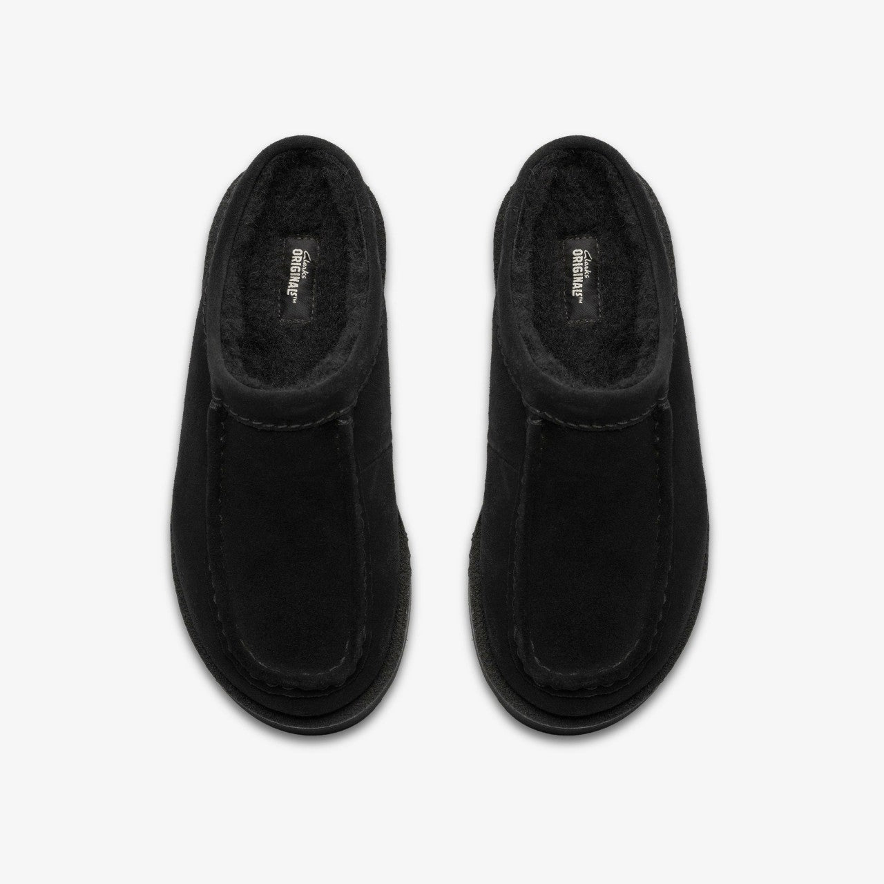 Meare Mule Black Suede Warmlined Clarks Women