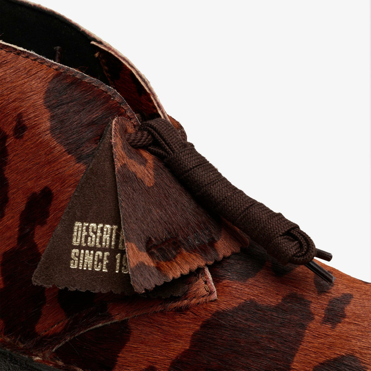 Desert Boot. Brown Cow Print Clarks Women
