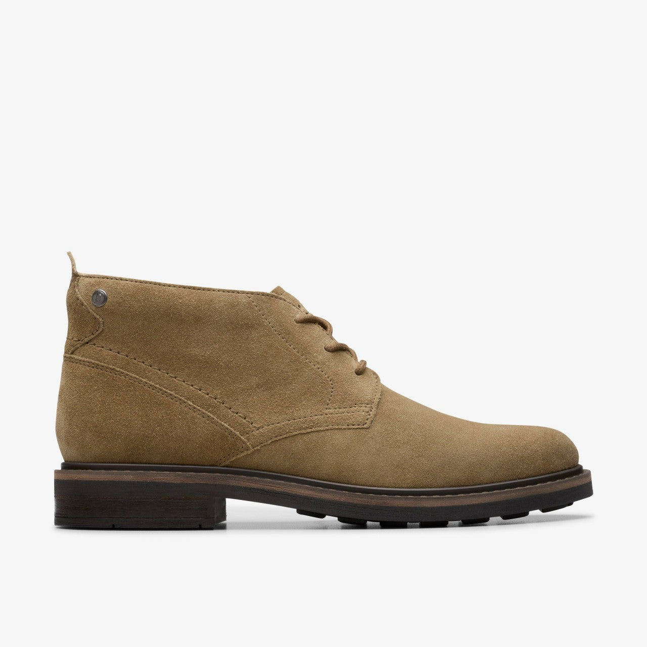 Newford Mid Dark Sand Suede Clarks Men