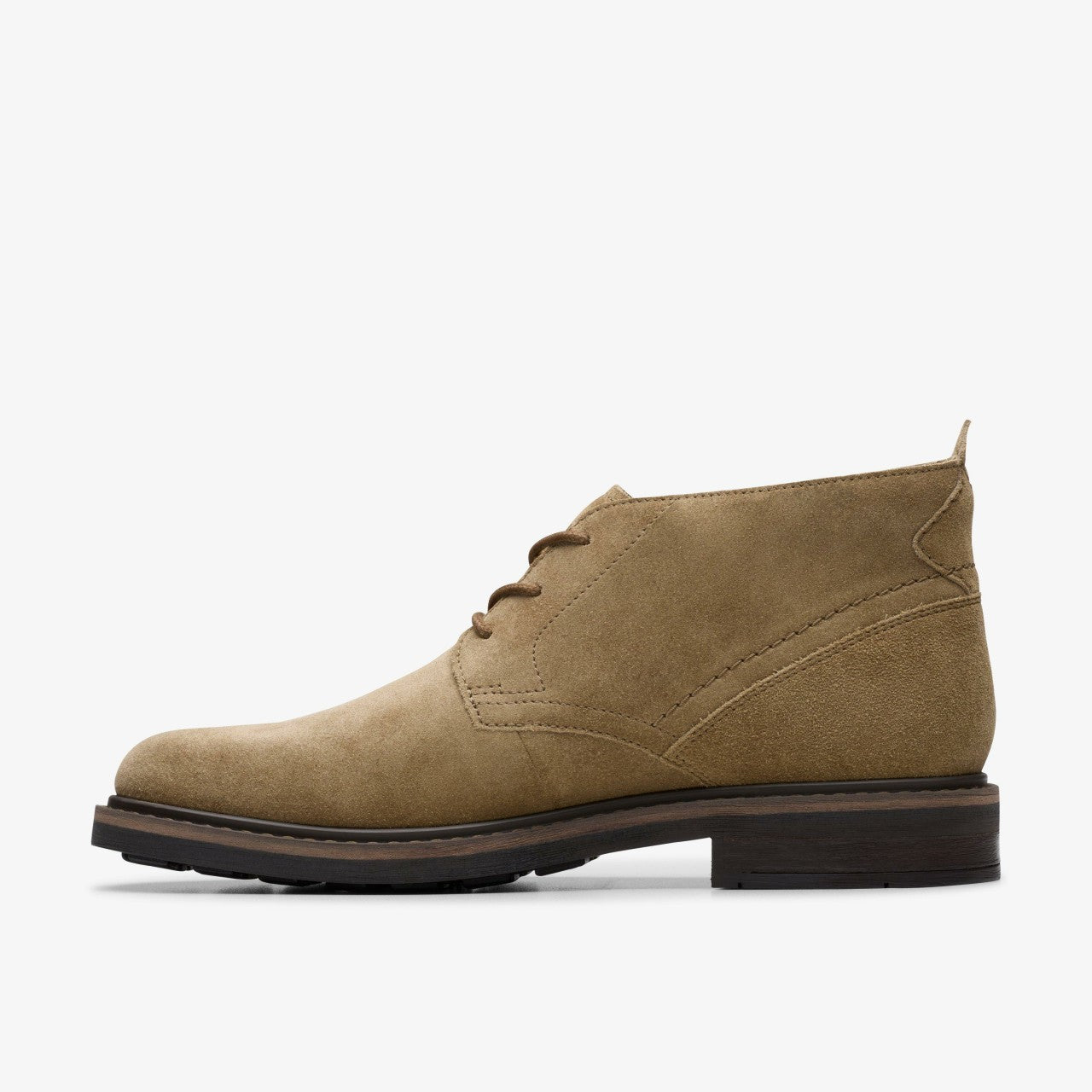 Newford Mid Dark Sand Suede Clarks Men
