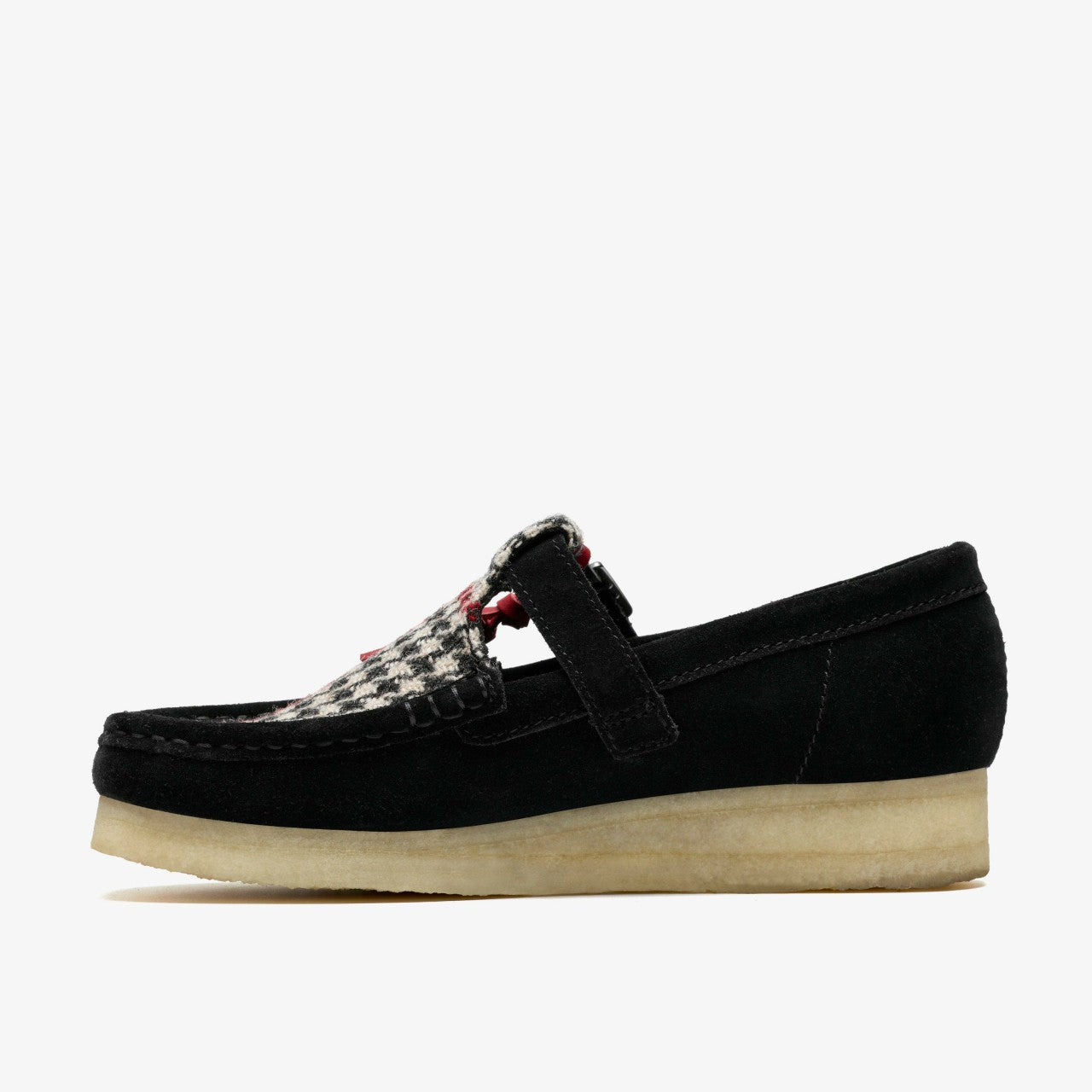 Wallabee T Bar Black Tweed Combination Clarks Women