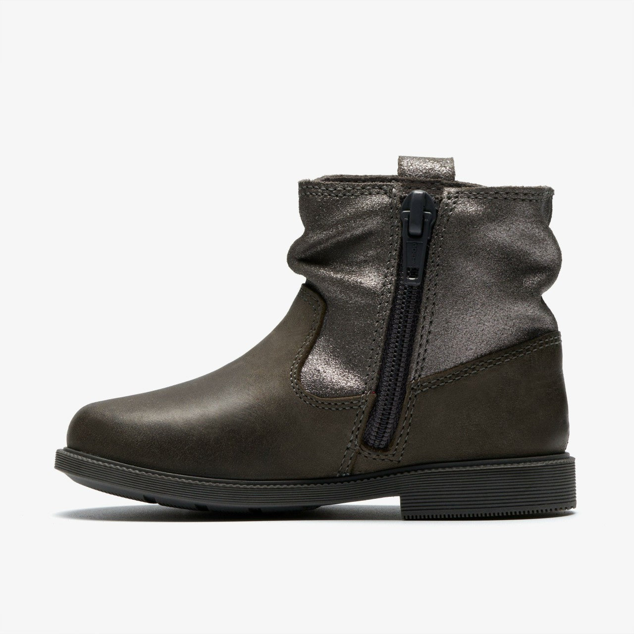 Oaklyn Top Toddler Pewter Suede Clarks Kids