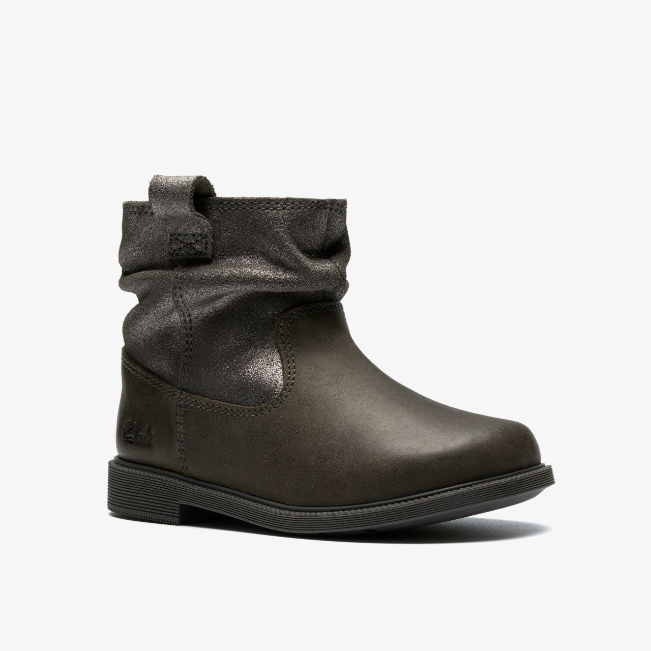 Oaklyn Top Toddler Pewter Suede Clarks Kids