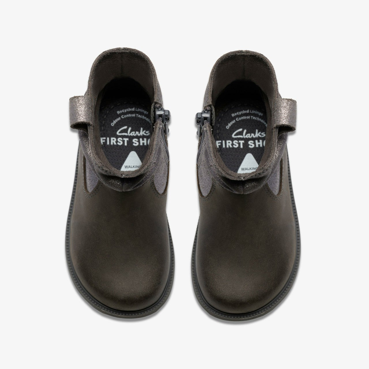 Oaklyn Top Toddler Pewter Suede Clarks Kids