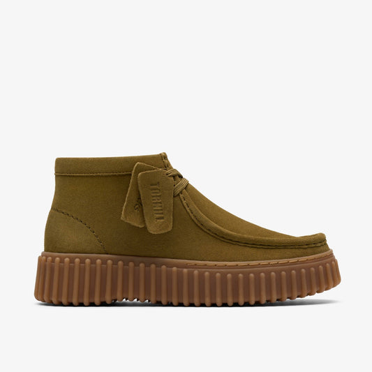 Torhill Moss Olive Suede Clarks Women