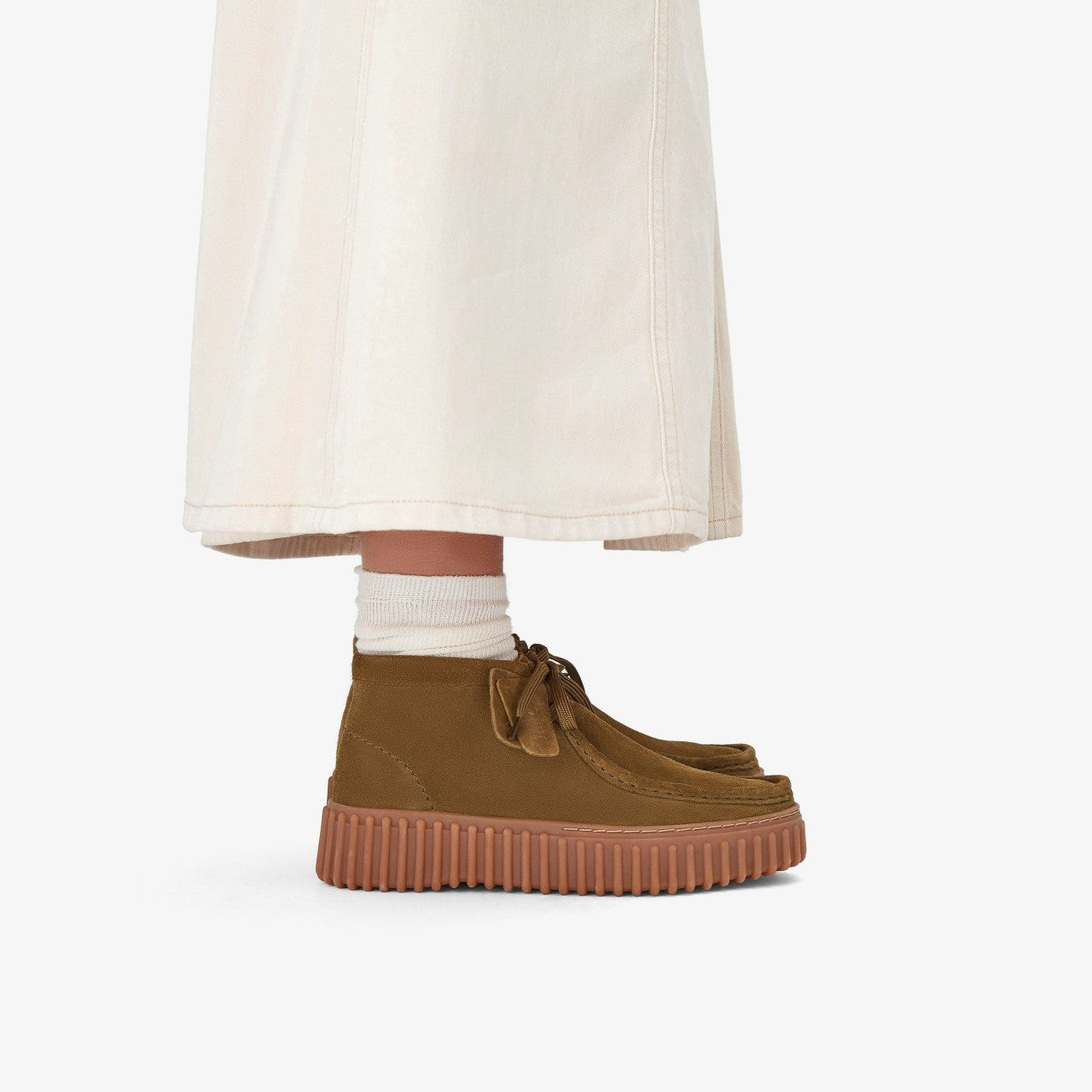 Torhill Moss Olive Suede Clarks Women