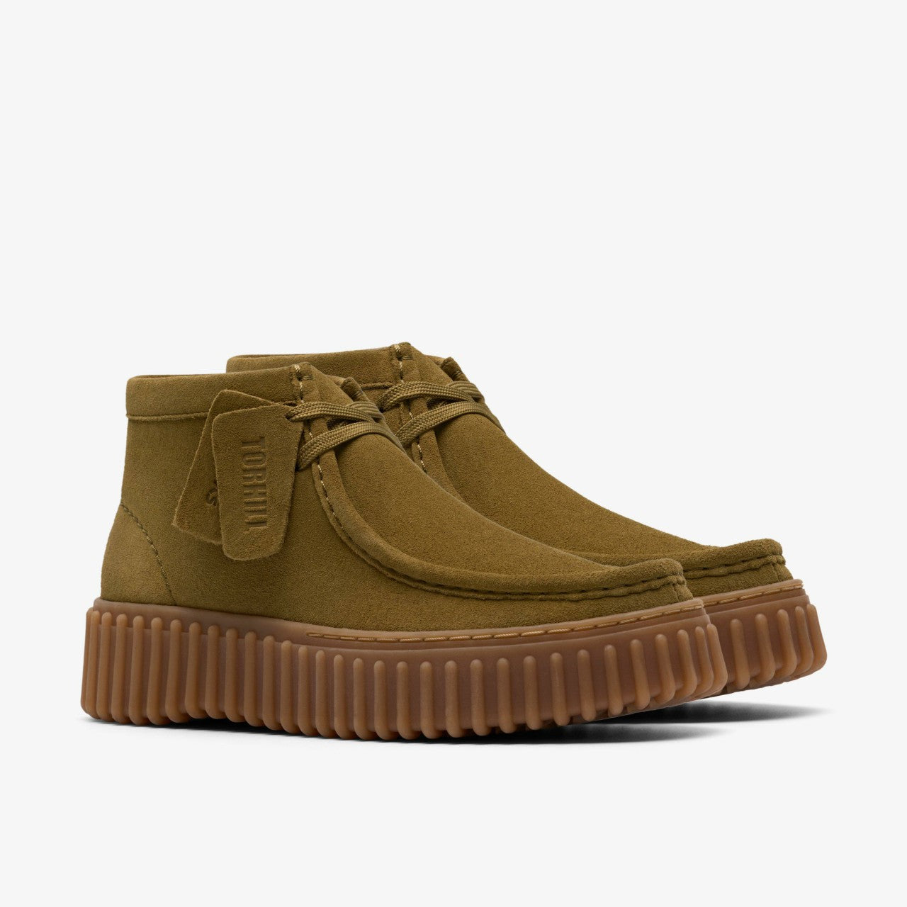 Torhill Moss Olive Suede Clarks Women