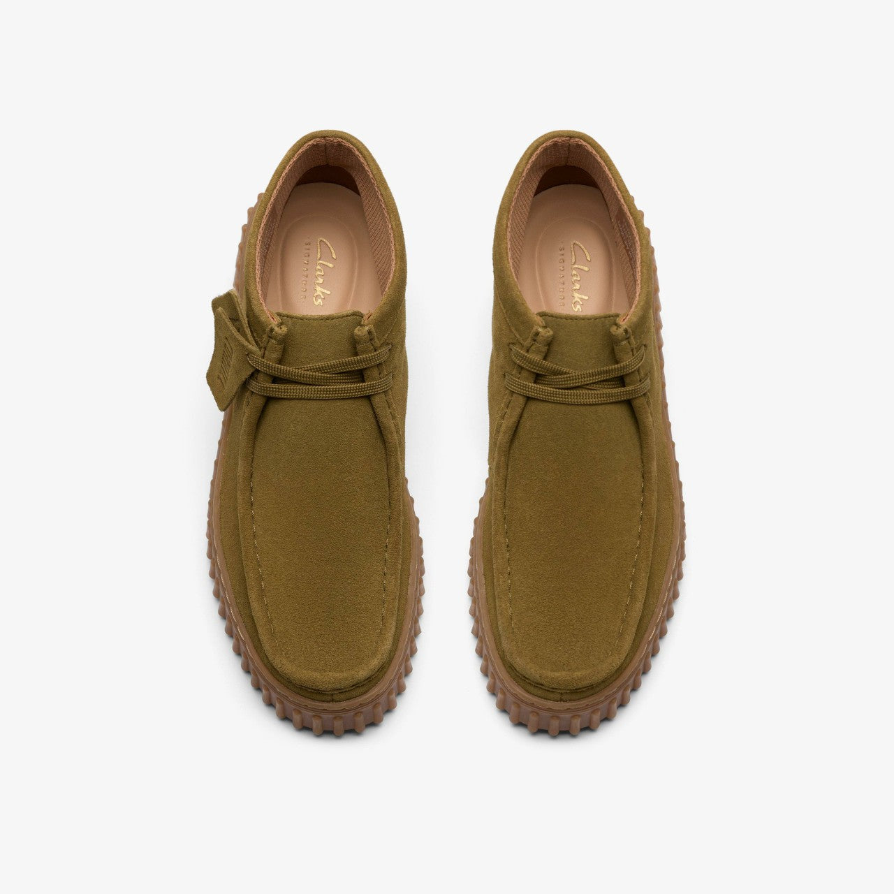 Torhill Moss Olive Suede Clarks Women