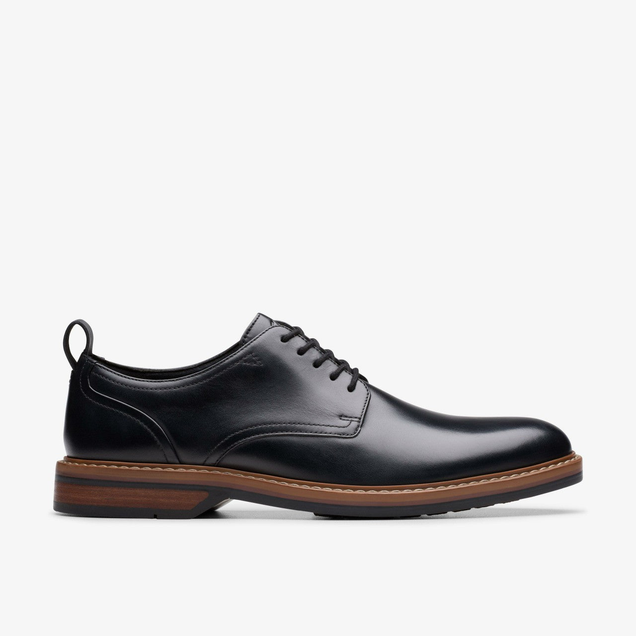 Aldwin Lace Black Leather Clarks Men