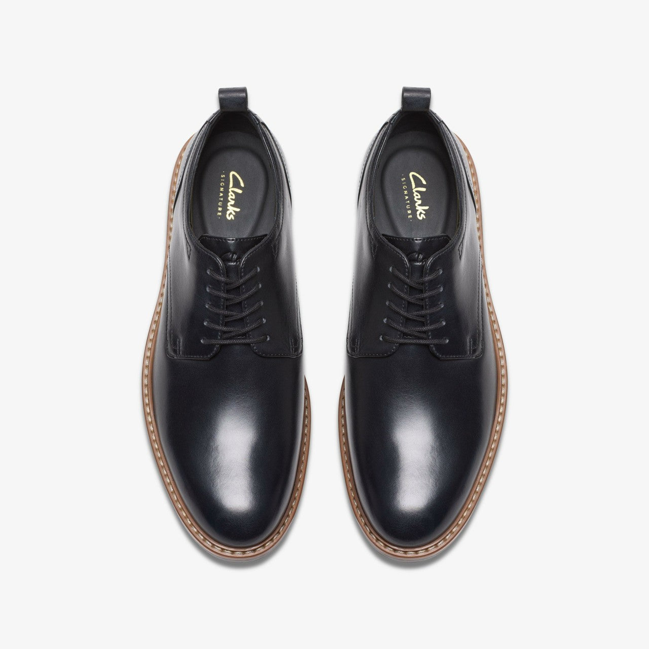 Aldwin Lace Black Leather Clarks Men