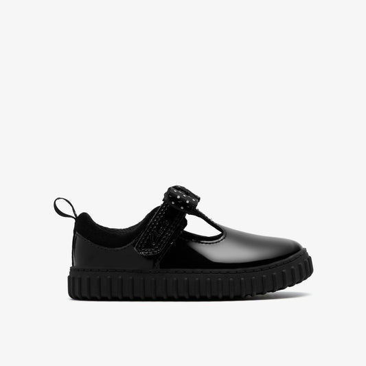 Cove Bow Toddler Black Patent Clarks Kids