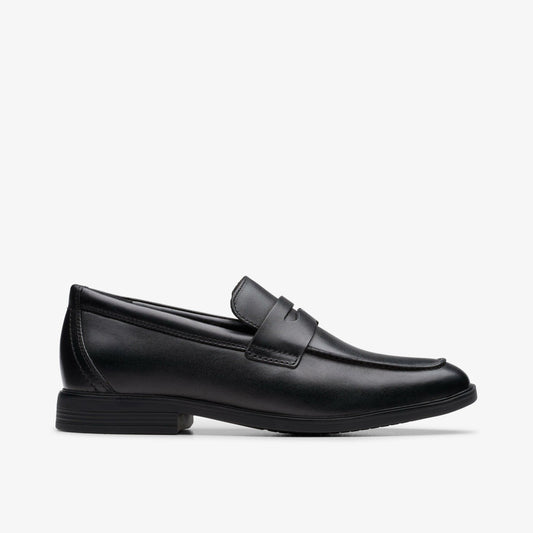 Jonwin Craft Youth Black Leather Clarks Kids