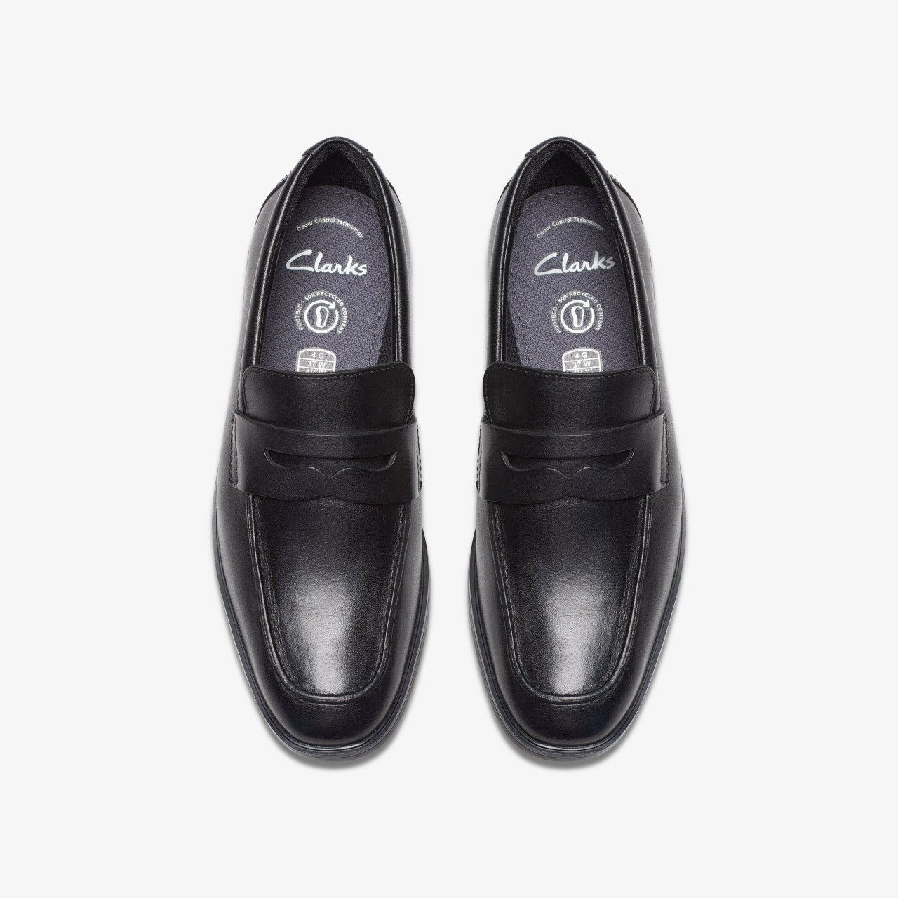 Jonwin Craft Youth Black Leather Clarks Kids