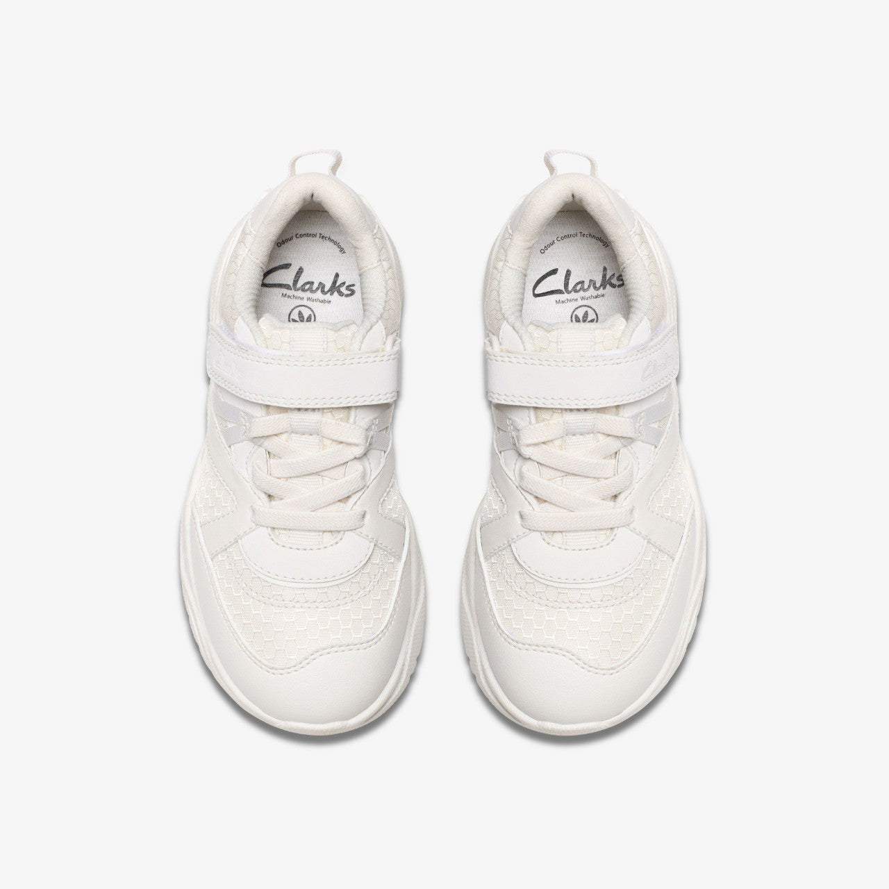 Feather Pace Kid White Clarks Kids