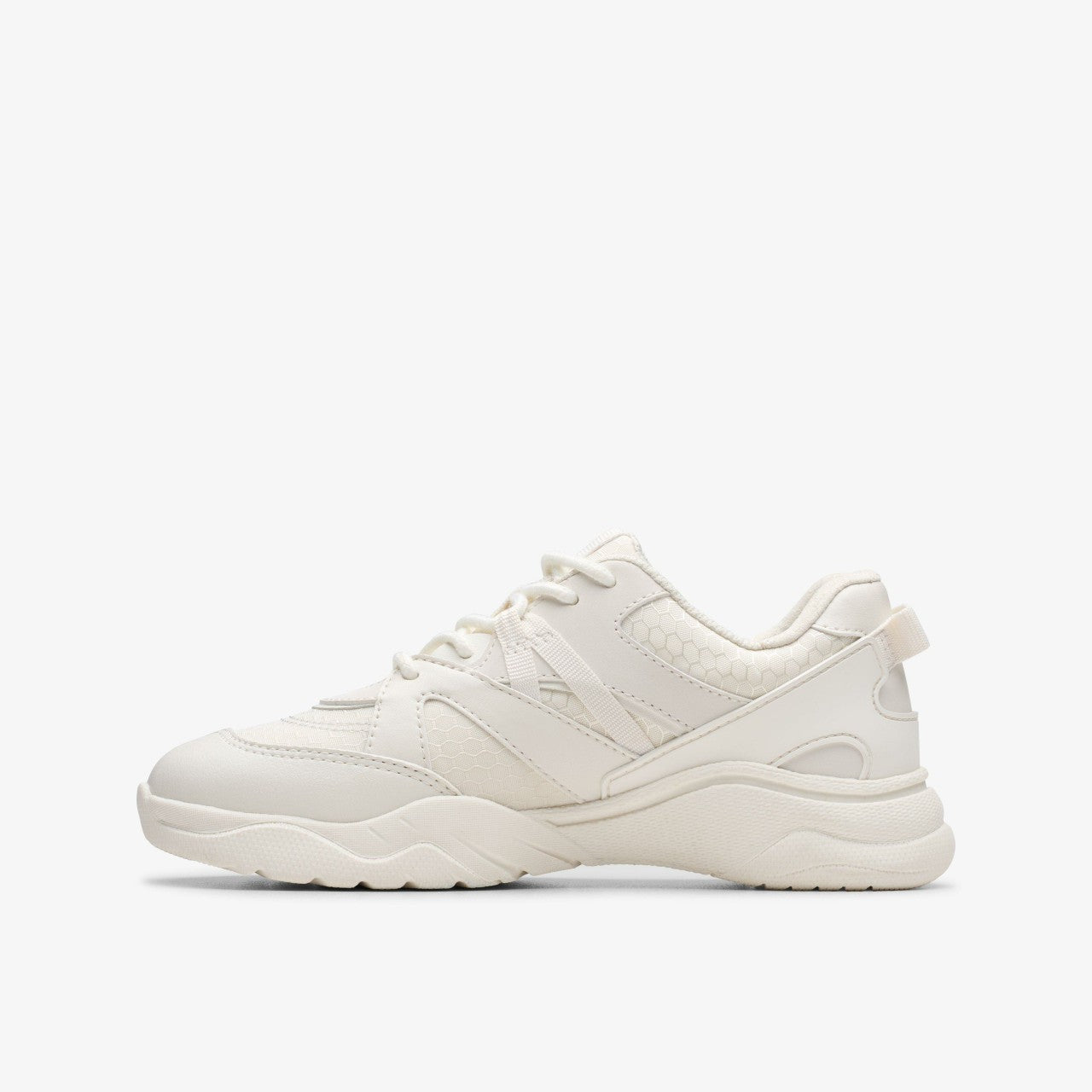 Feather Pace Older White Clarks Kids