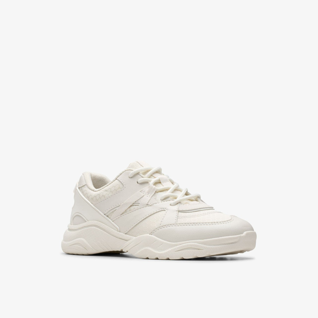 Feather Pace Older White Clarks Kids