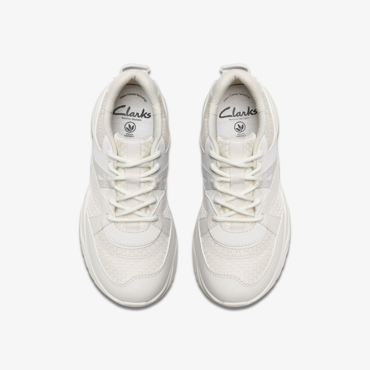 Feather Pace Older White Clarks Kids
