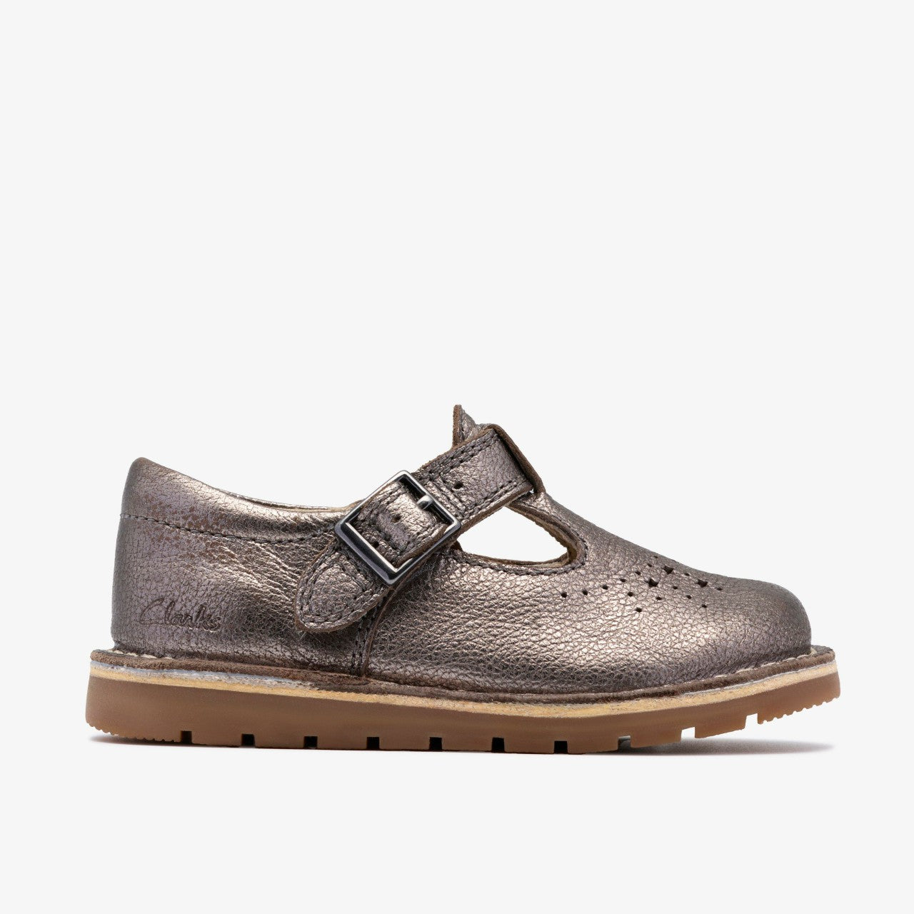 Joyful Skip Toddler Pewter Clarks Kids