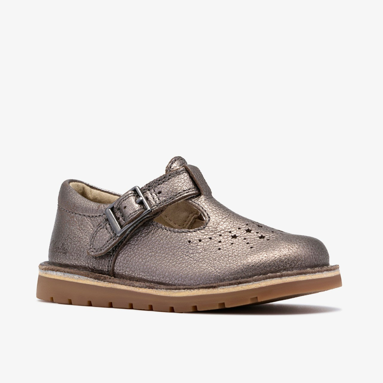 Joyful Skip Toddler Pewter Clarks Kids