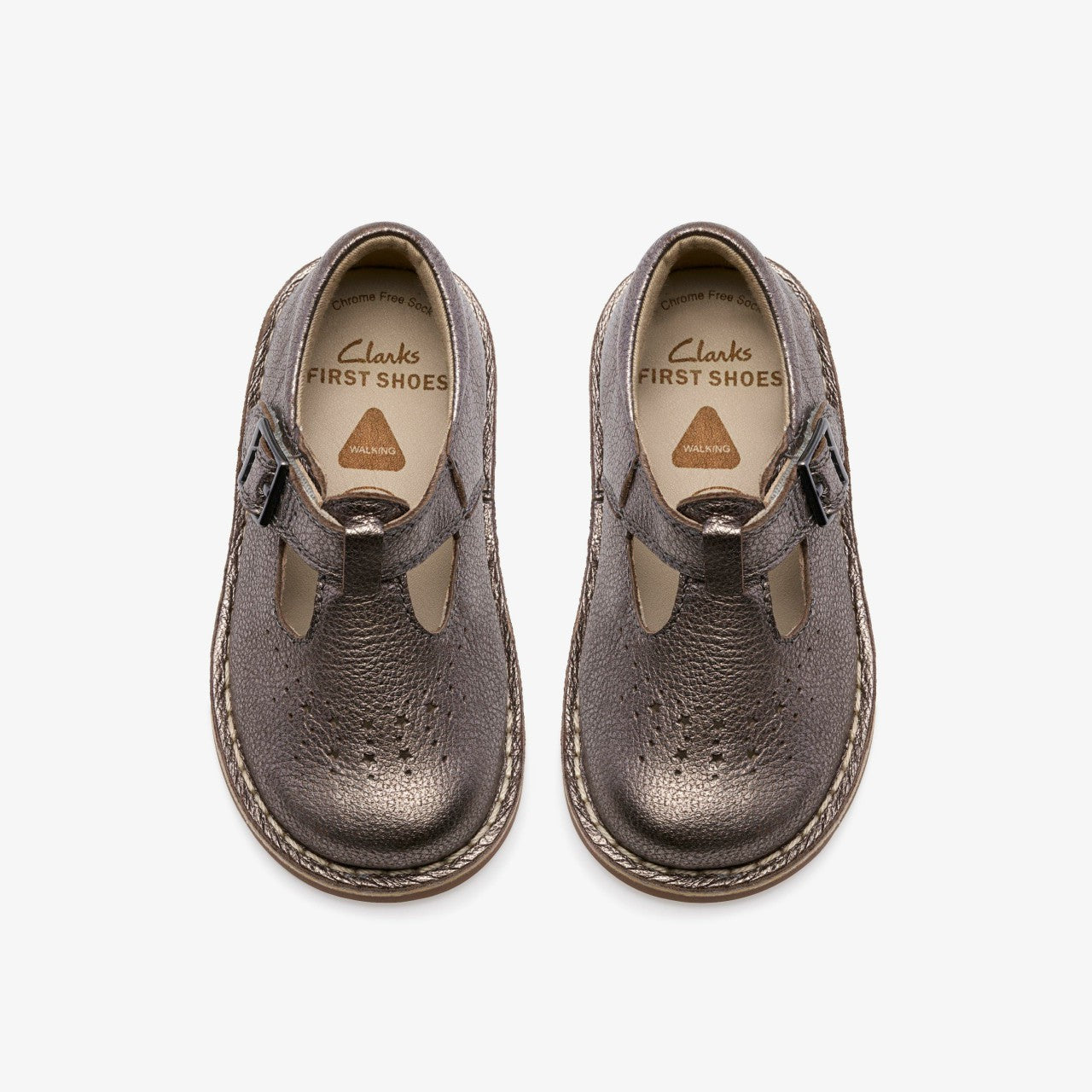 Joyful Skip Toddler Pewter Clarks Kids