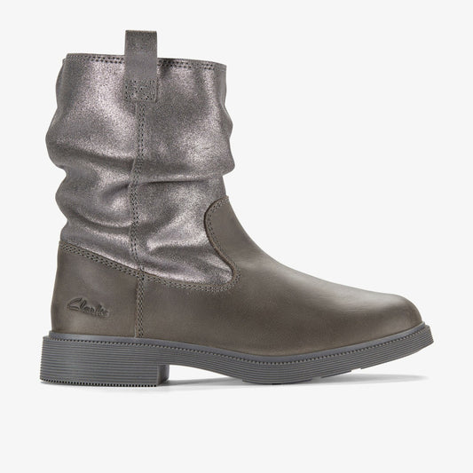 Oaklyn Top Kid Pewter Suede Clarks Kids