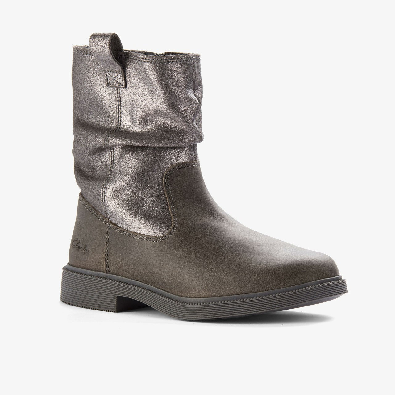 Oaklyn Top Kid Pewter Suede Clarks Kids