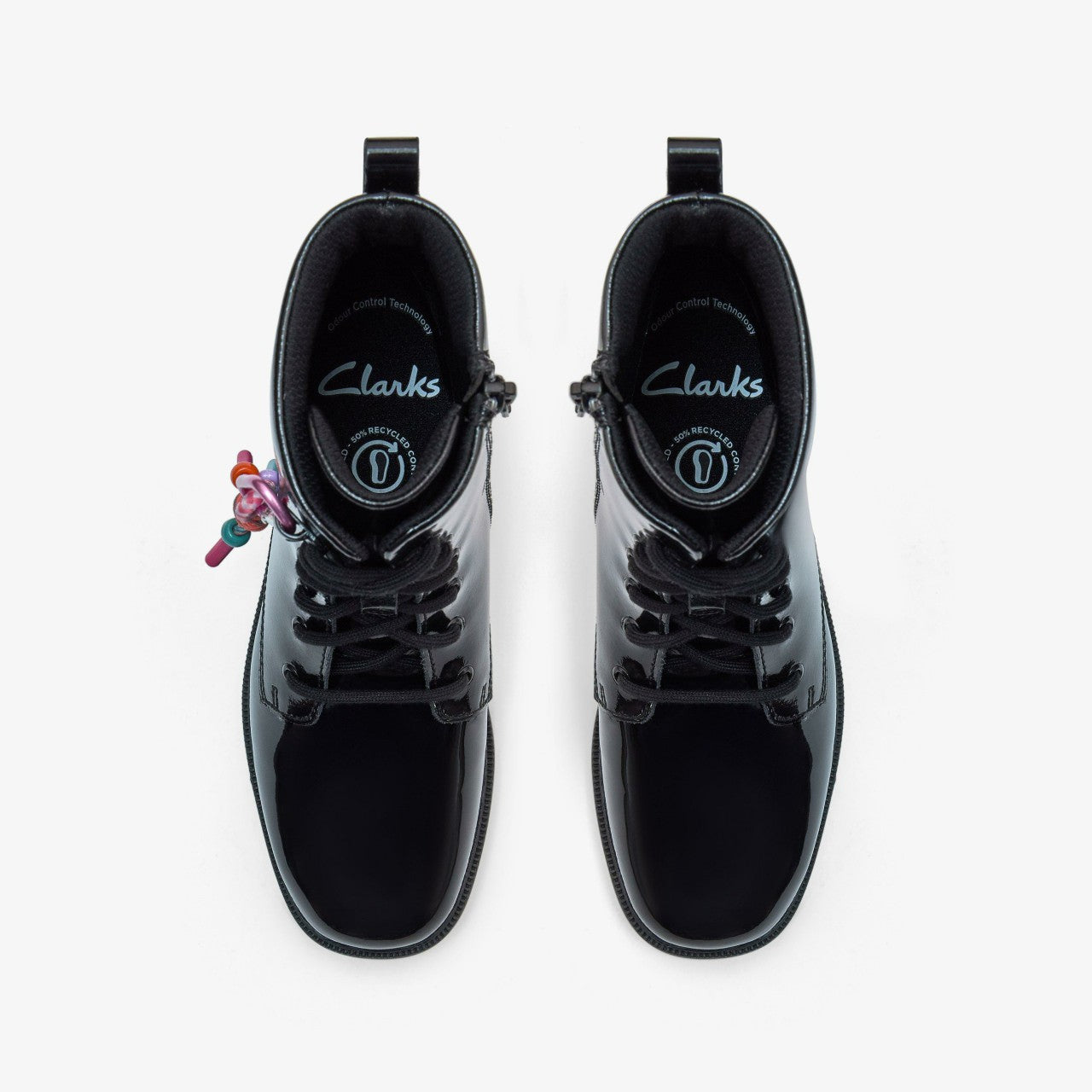 Oaklyn Charm Older Black Patent Clarks Kids