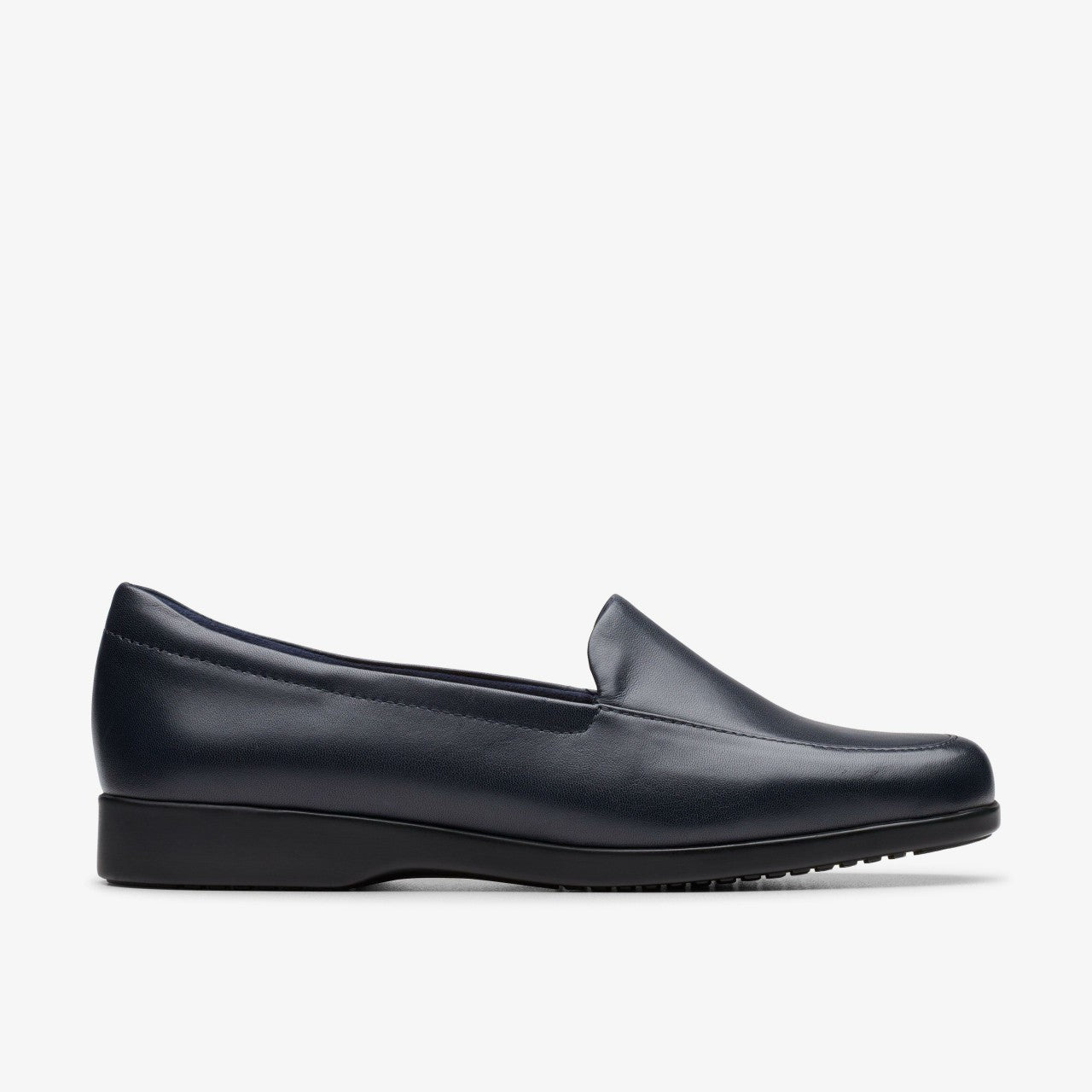 Georgia Loafer Navy Leather Clarks Women