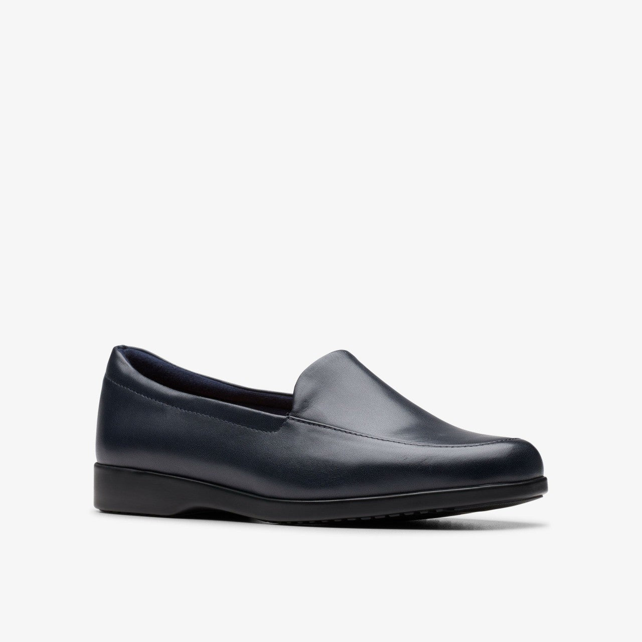 Georgia Loafer Navy Leather Clarks Women