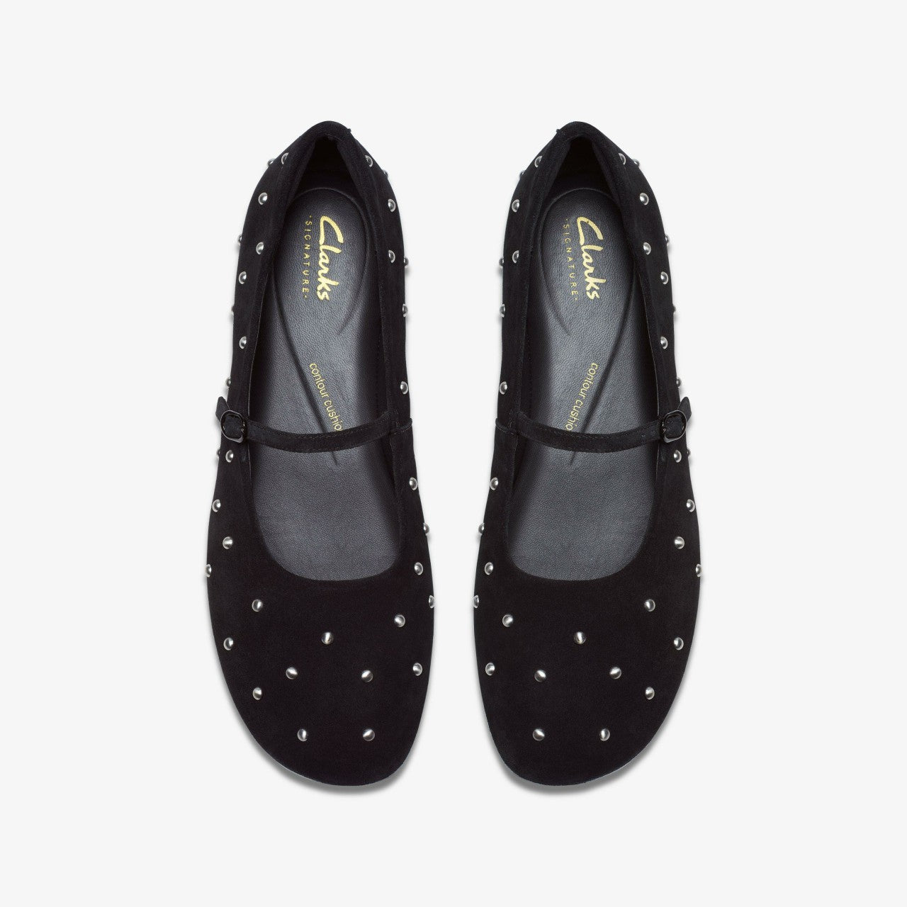 Livia Stud Black Suede Clarks Women