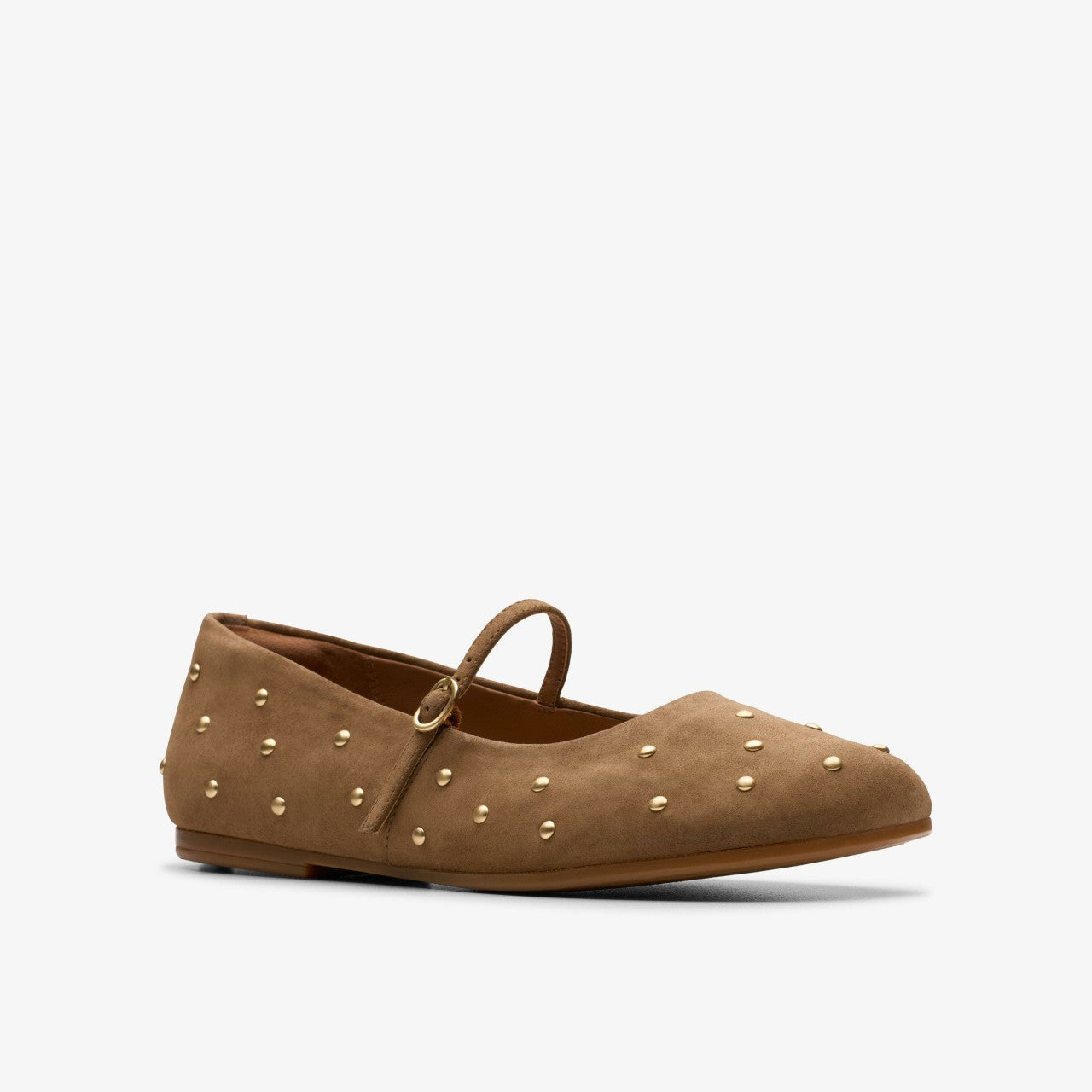 Livia Stud Walnut Suede Clarks Women
