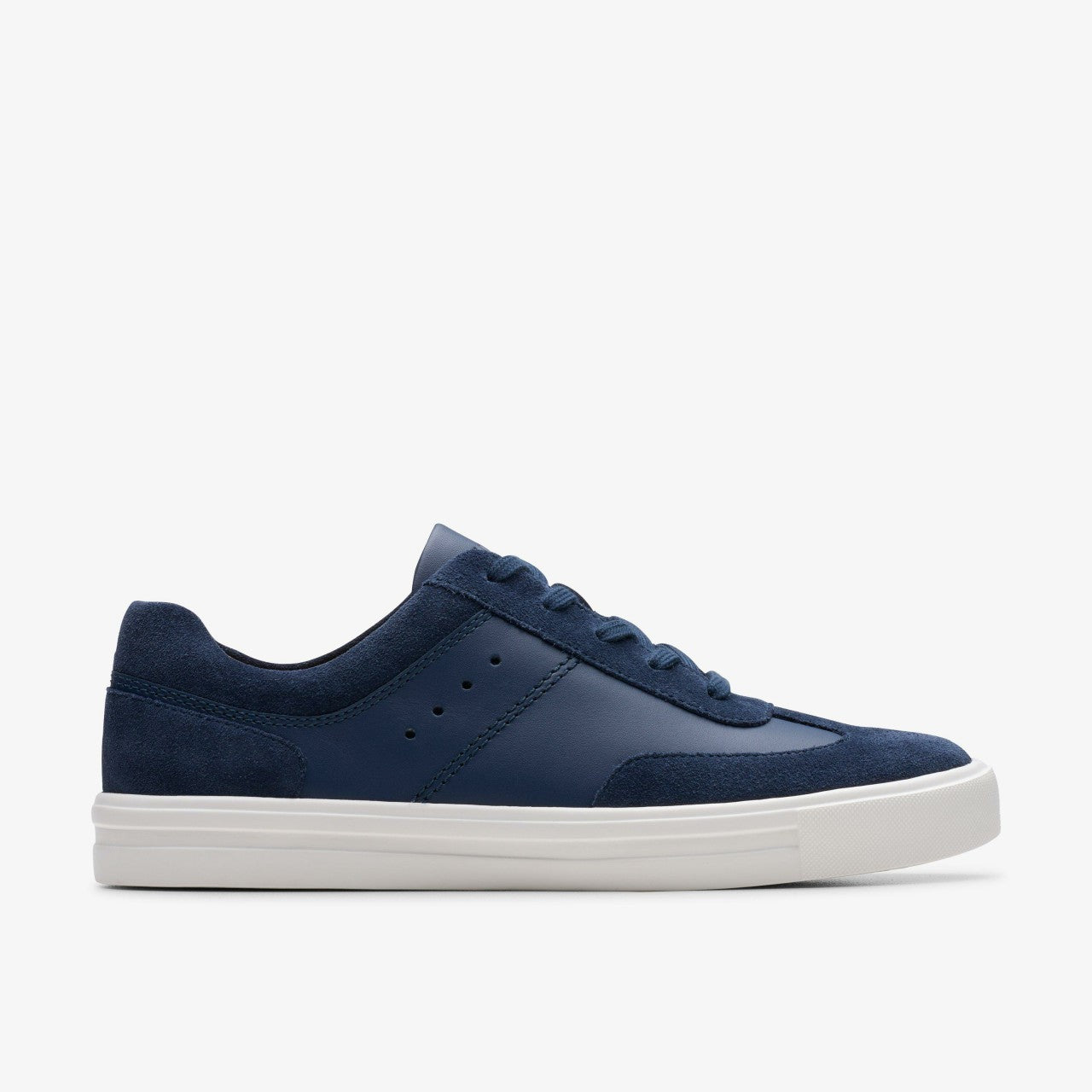Makea Court Navy Leather Clarks Women